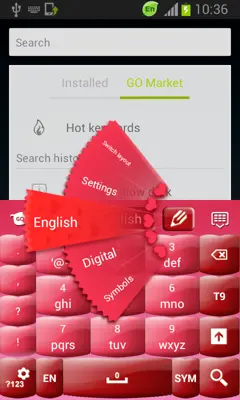 Pink Keyboard Hearts Glow android App screenshot 4