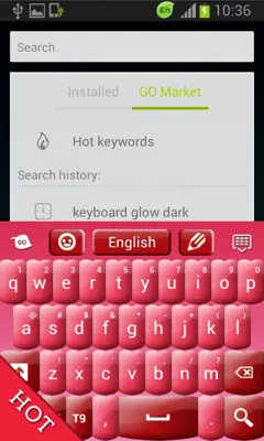 Pink Keyboard Hearts Glow android App screenshot 6